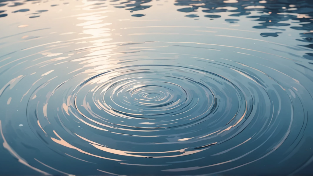 湖に一滴の水が落ちる